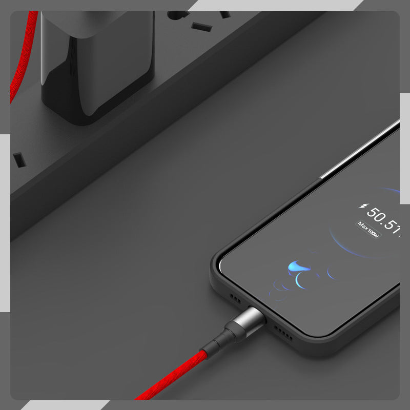 Aluminum Alloy 48 series braiding thread USB-A to type-c for Huawei Honor Super fast charge charging data cable