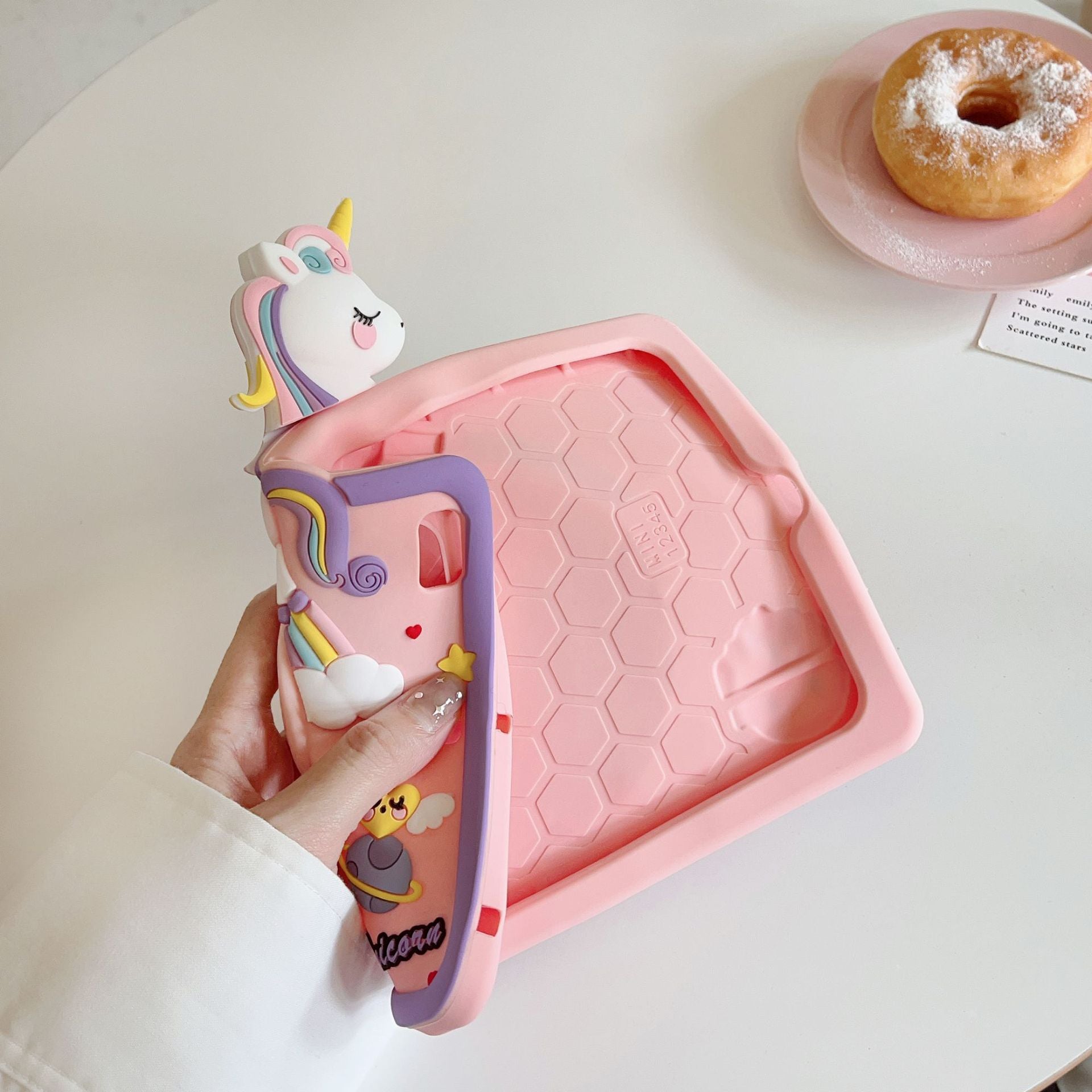 Colorful unicorn ipad10 tablet protective case 360 rotating bracket mini6 cartoon air3 drop-resistant applicable