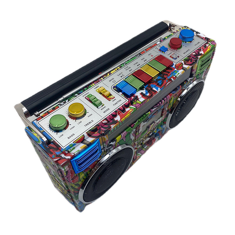 Camouflage retro Retro Bluetooth speaker portable outdoor wireless radio audio microphone stereo