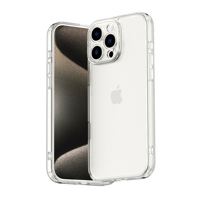New Apple 16pro transparent glass phone case applicable iphone all-inclusive drop-resistant mobile phone protective case max shell