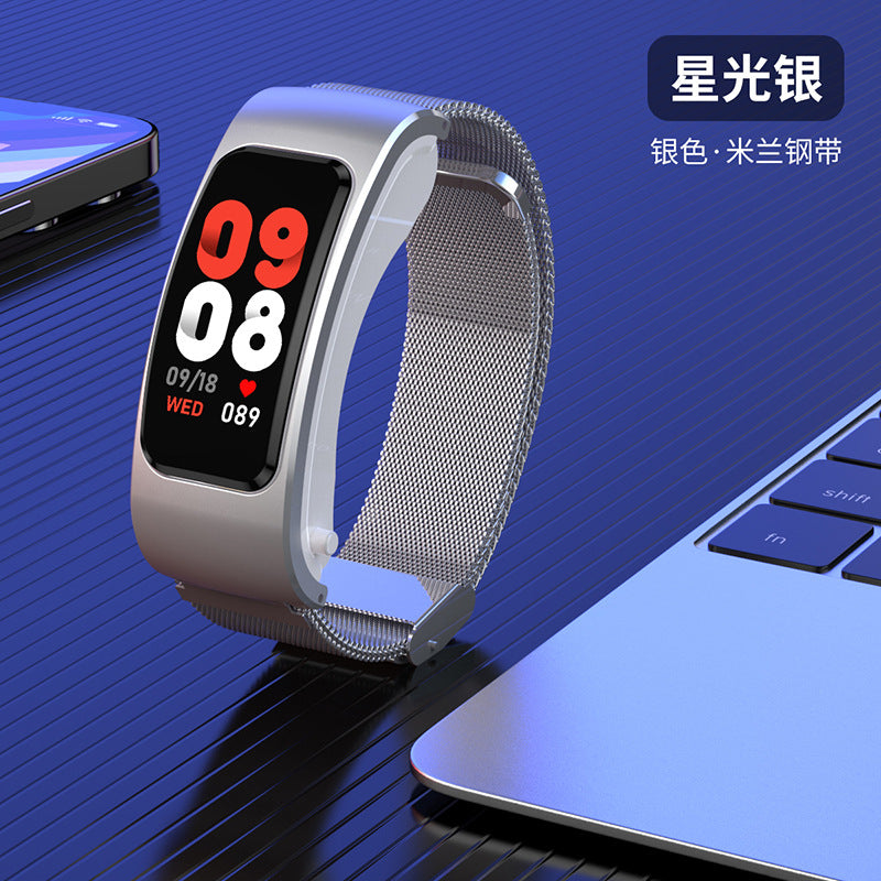K60 smart bracelet call listening to music AI voice hard head in-ear headset 1.08 HD color screen address book synchronization