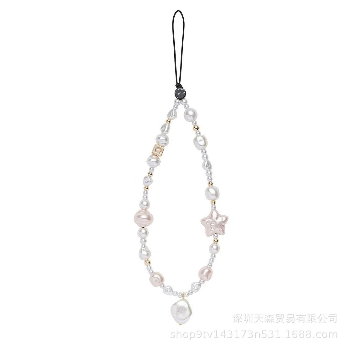 CASETi joint name High version phone chain Handmade stringed pearls phone case lanyard hanging chain wrist pendant for women