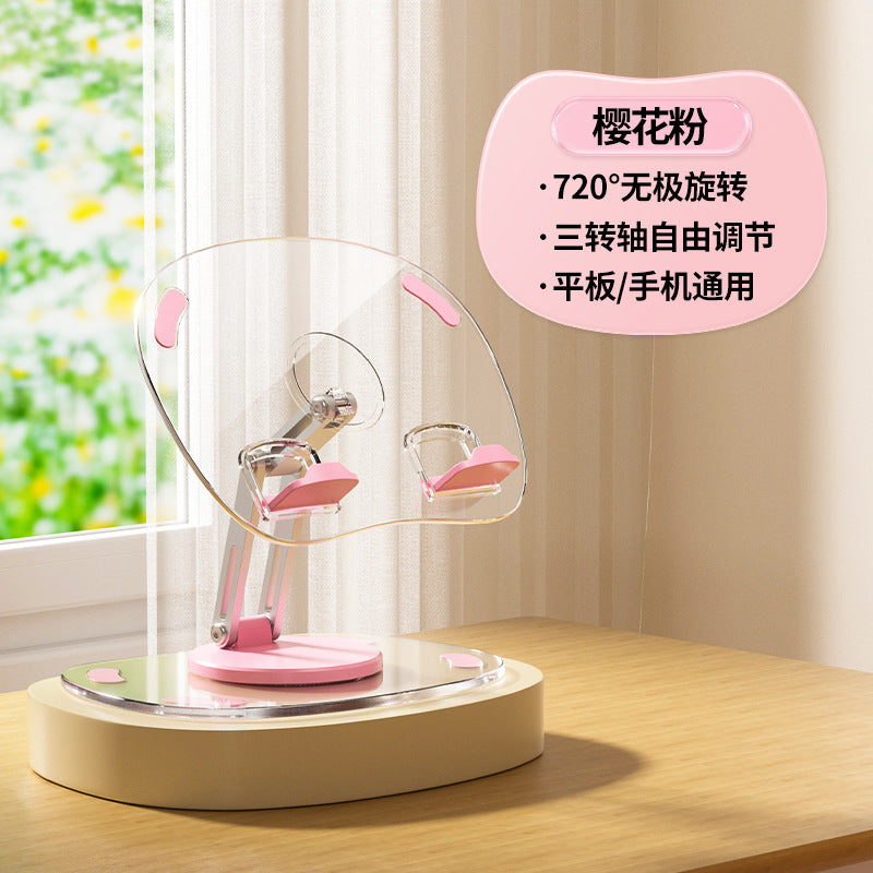 New product creative tablet computer stand rotating aluminum alloy desktop stand foldable lifting lazy phone holder