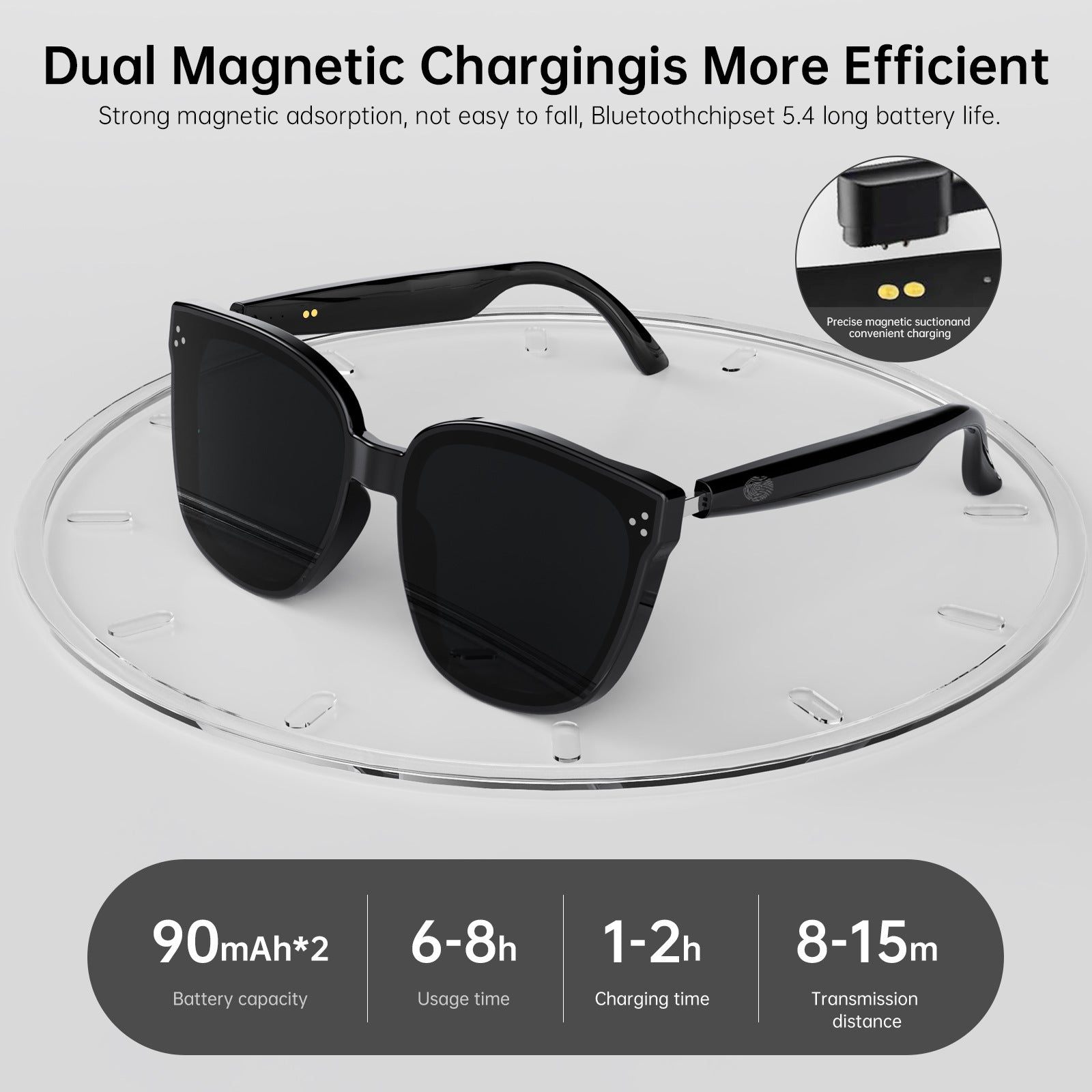 Smart glasses bone conduction call listening music Bluetooth connection comfortable to wear factory direct supply