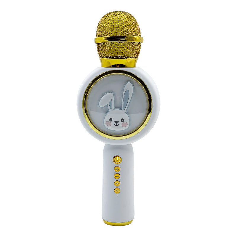 Cross-border X6 wireless children's microphone audio integrated microphone early education rabbit karaoke machine baby toy karaoke