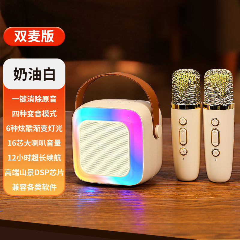 K12 PRO Bluetooth speaker wireless outdoor portable stereo colorful microphone integrated ktv microphone WeSing