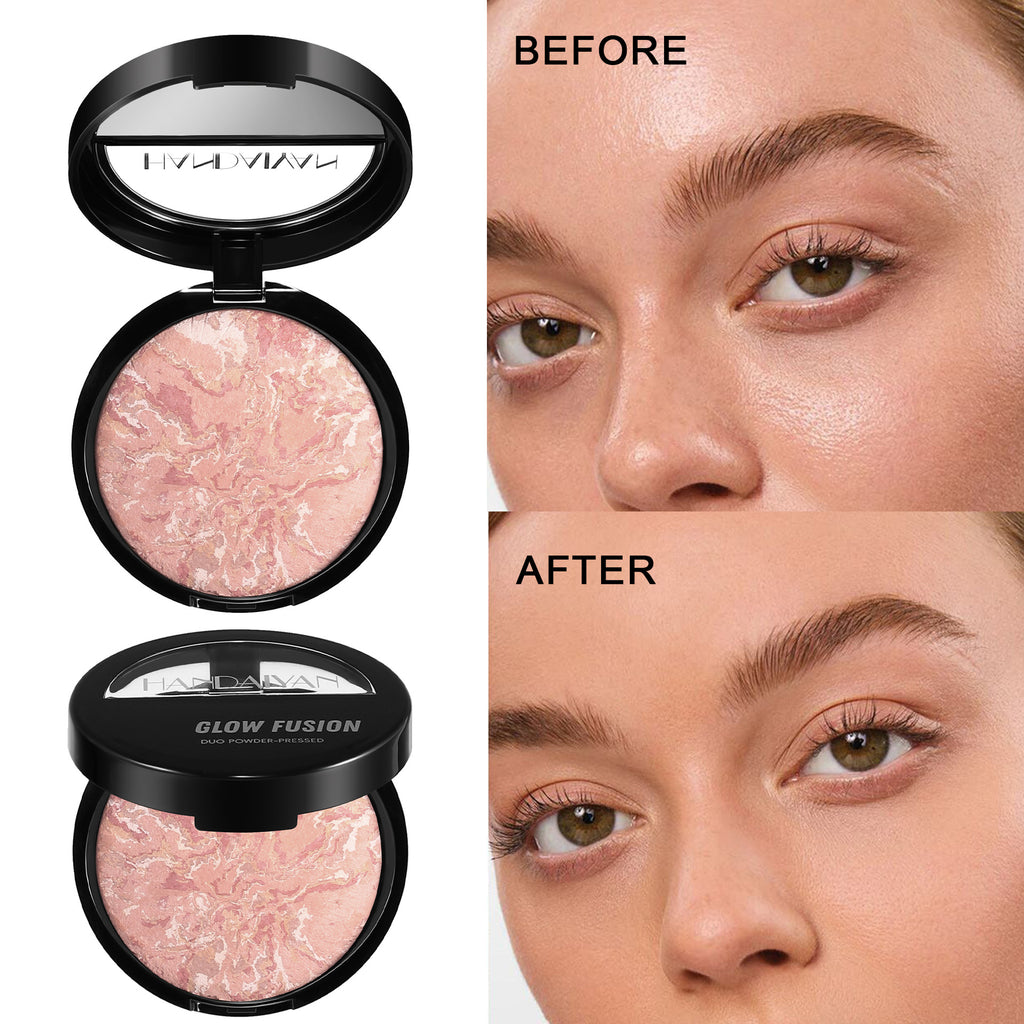 Cross-border highlight repair finishing powder pearlescent oil control baking baked powder HANDAIYAN concealer powder cake finishing makeup