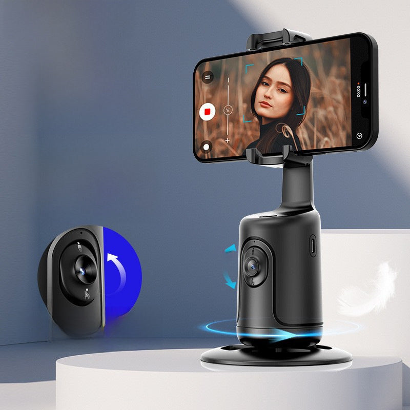 P01 intelligent AI face recognition 360 ° mobile PTZ Tik Tok live stream selfie stick panoramic follow-up anti-shake