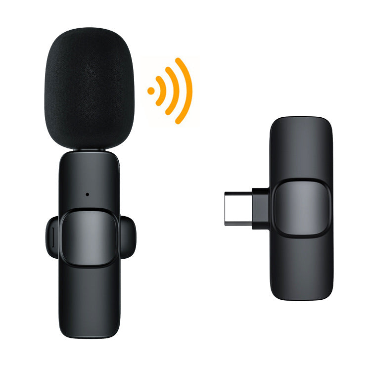 New K1 wireless lavalier microphone mobile live streaming device collar clip wireless mini microphone outdoor live broadcast