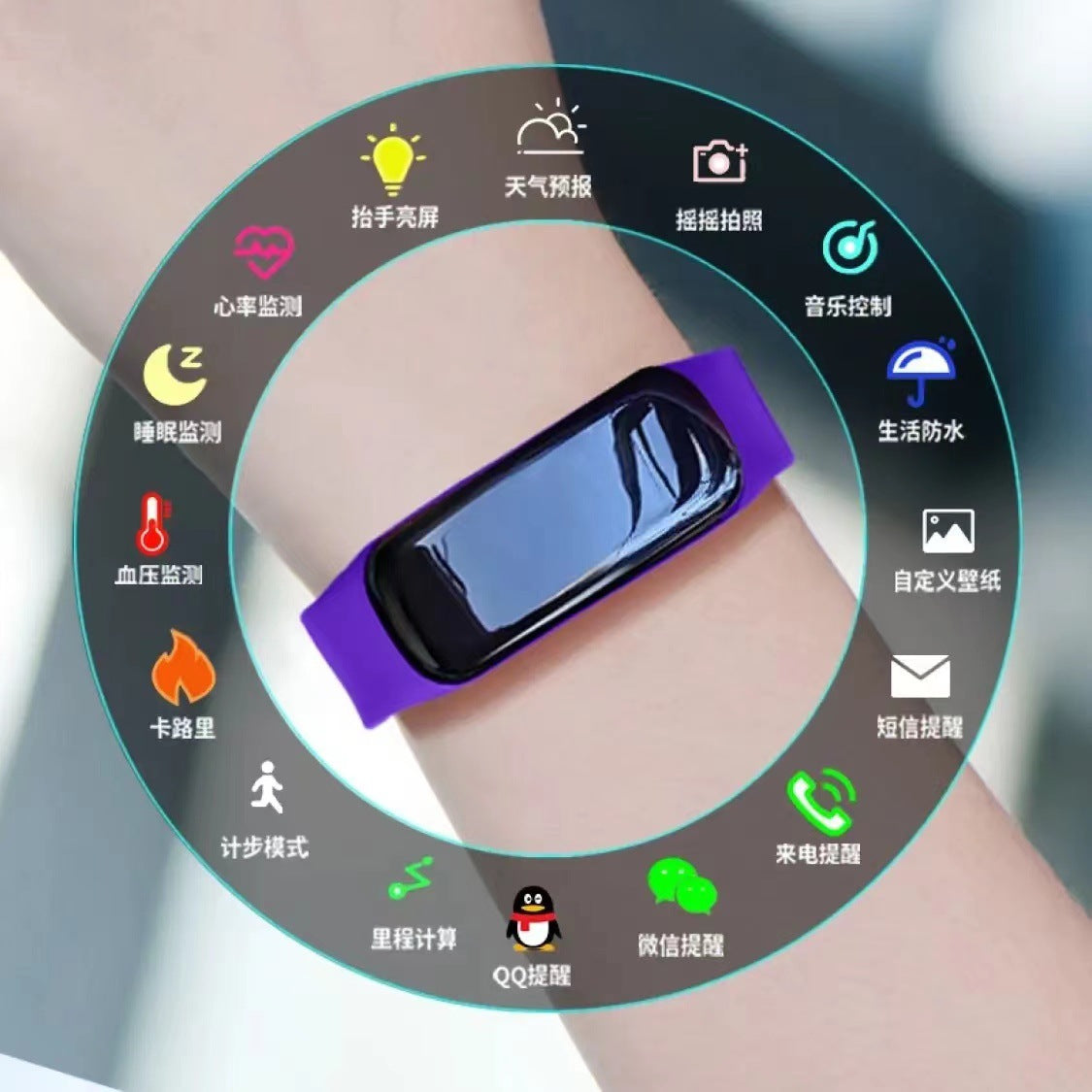 Waterproof Bluetooth Smart Watch – Step Counter, Alarm & Couples Design