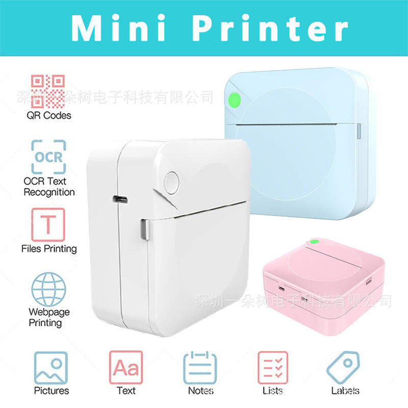 Cross-border mini pocket wrong question printer xueba search question shooting question convenient Bluetooth thermal ink-free Wholesale