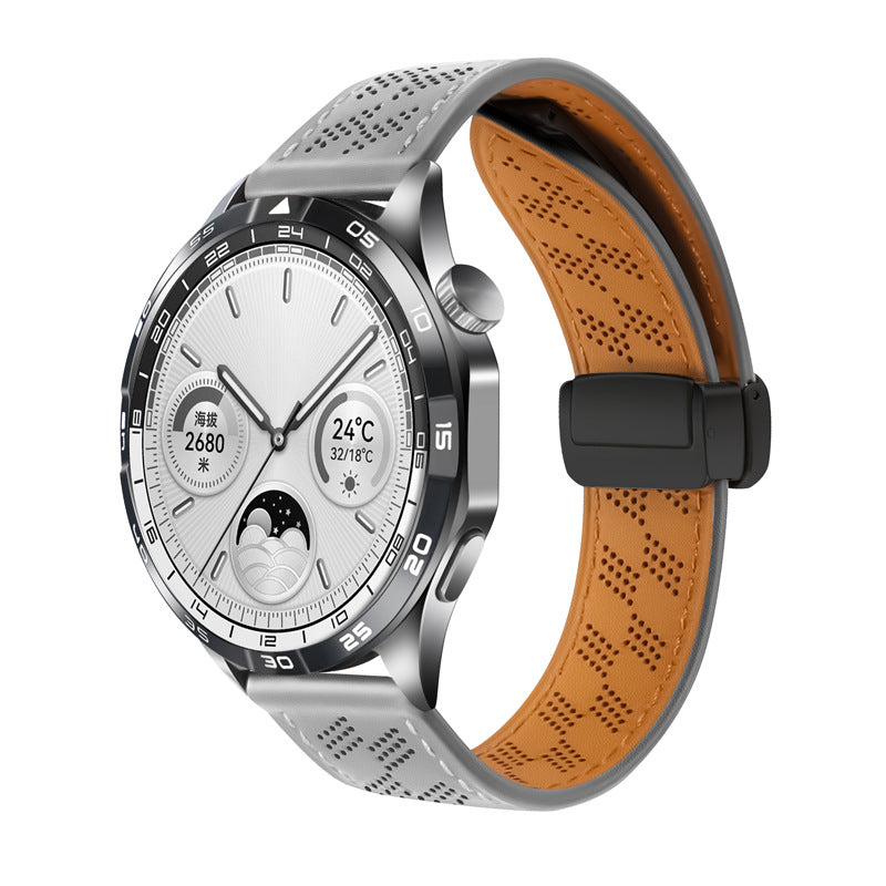 Suitable for Huawei GT5/4 Watch band Watch3/2Pro Xiaomi S4 watch bracelet 20/22mm leather strap
