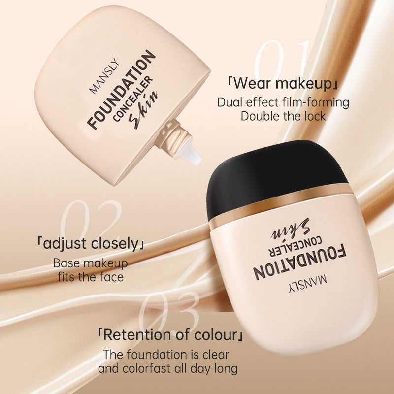 English cross-border foreign trade liquid foundation concealer long lasting smear-proof makeup clear and moisturizing naturally waterproof sweat-resistant oily skin