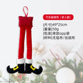 Cross-border new arrival Christmas striped red Wizard leg hanging tree decoration car clip leg decoration fireplace party decorations