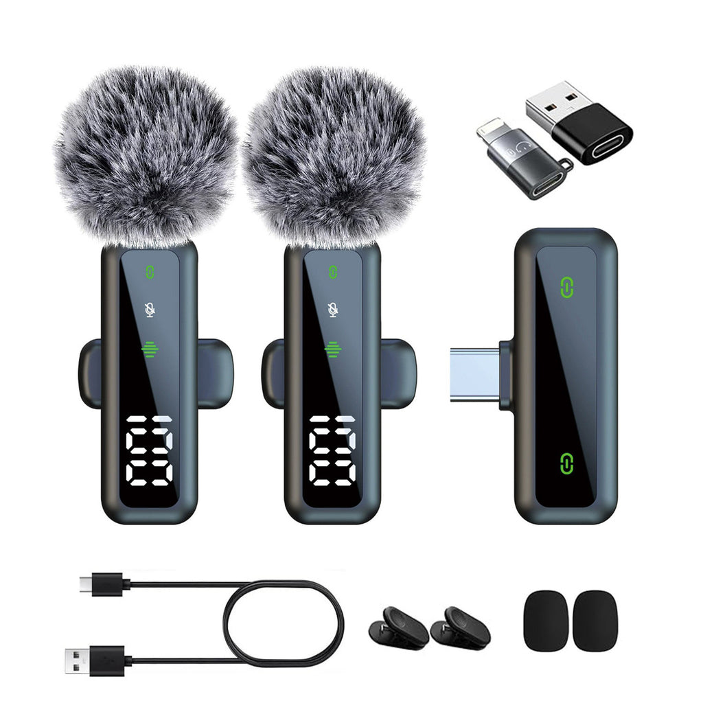 Wireless collar clip microphone new H65 three-in-one dual-microphone mobile phone computer live Bluetooth Mini radio microphone