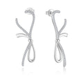 Bowknot stud earrings s925 silver ins fashion commuter earrings eardrops women's foreign trade cross-border jewelry silver accessories processing
