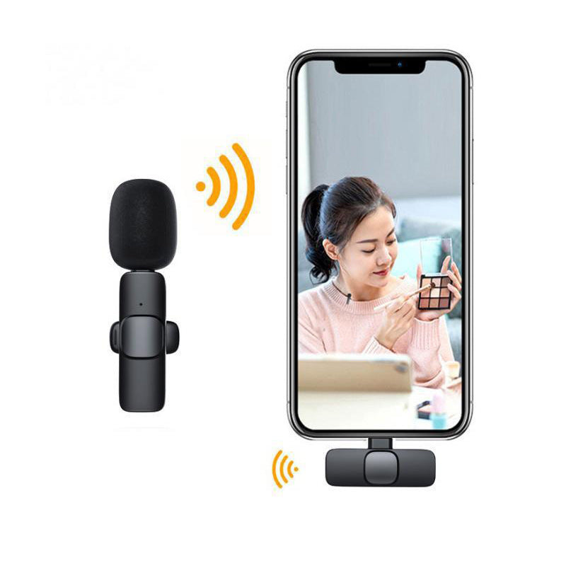 New K8K9 wireless lavalier microphone mobile live streaming equipment outdoor live broadcast wireless collar clip mini microphone