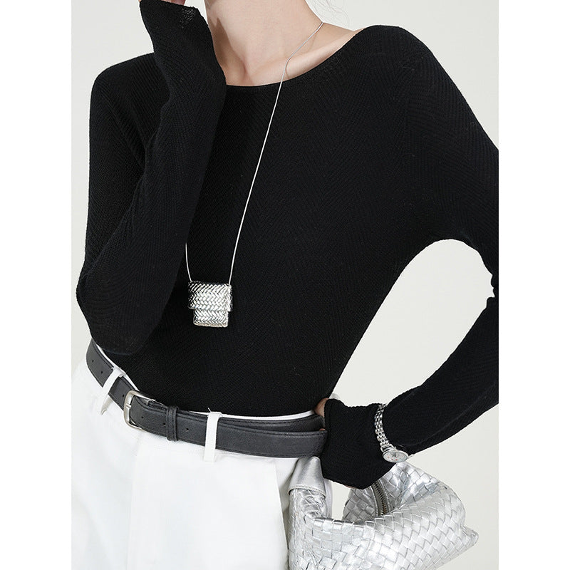 100% wool water ripple sweater soft gold worsted 48 pieces autumn and winter CLOTHES OF SKIN 3D seamless bottoming shirt