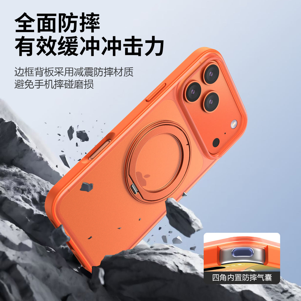 360 rotating pivot shell for iPhone17ProMax phone case 16Pro New Apple 15Pro drop-resistant