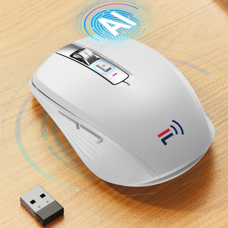 Ecat private model AI intelligent voice a large model translation generated PPT dual-mode mute Bluetooth mouse office Wireless