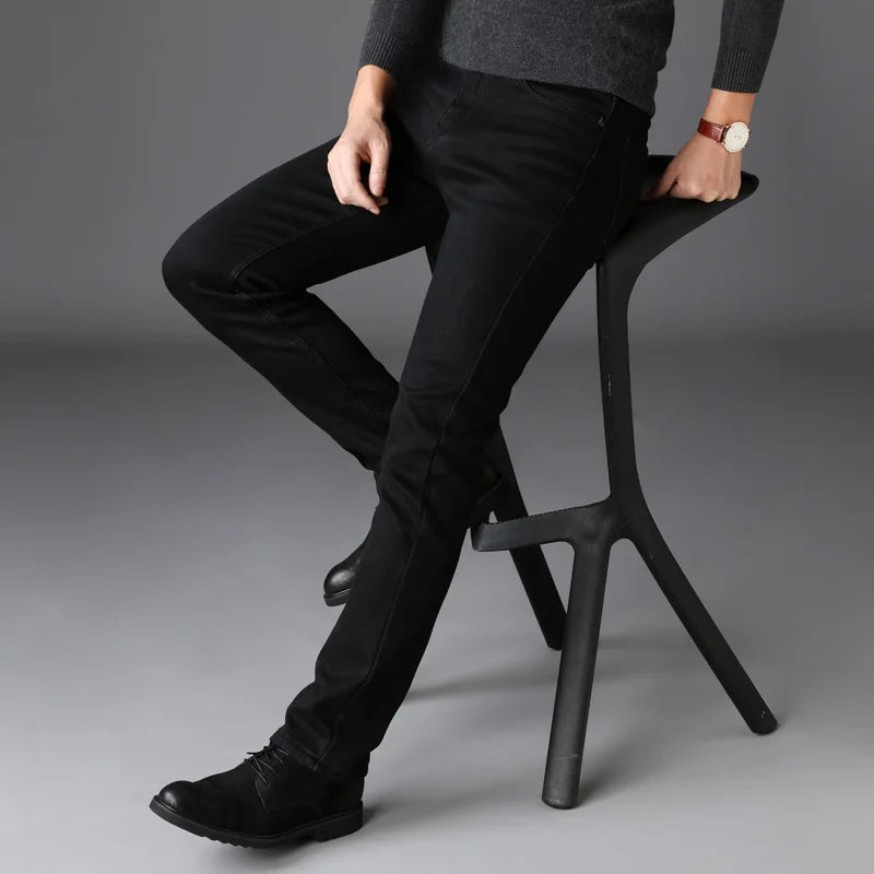 7 Seiko slim jeans male student pants nightclub men's jeans stretch slim fit skinny jeans black S