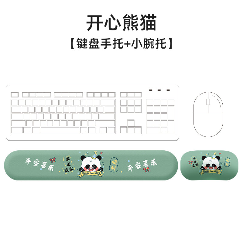 Creative cartoon mouse pad wristband silicone small wrist rest memory foam keyboard support 3D 3D cute girl Palm pillow