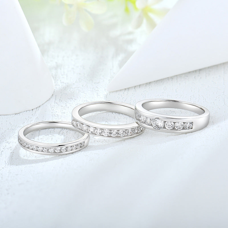 925 sterling silver ring female European and American classic retro versatile zircon diamond ring foreign trade cross-border jewelry silver accessories processing