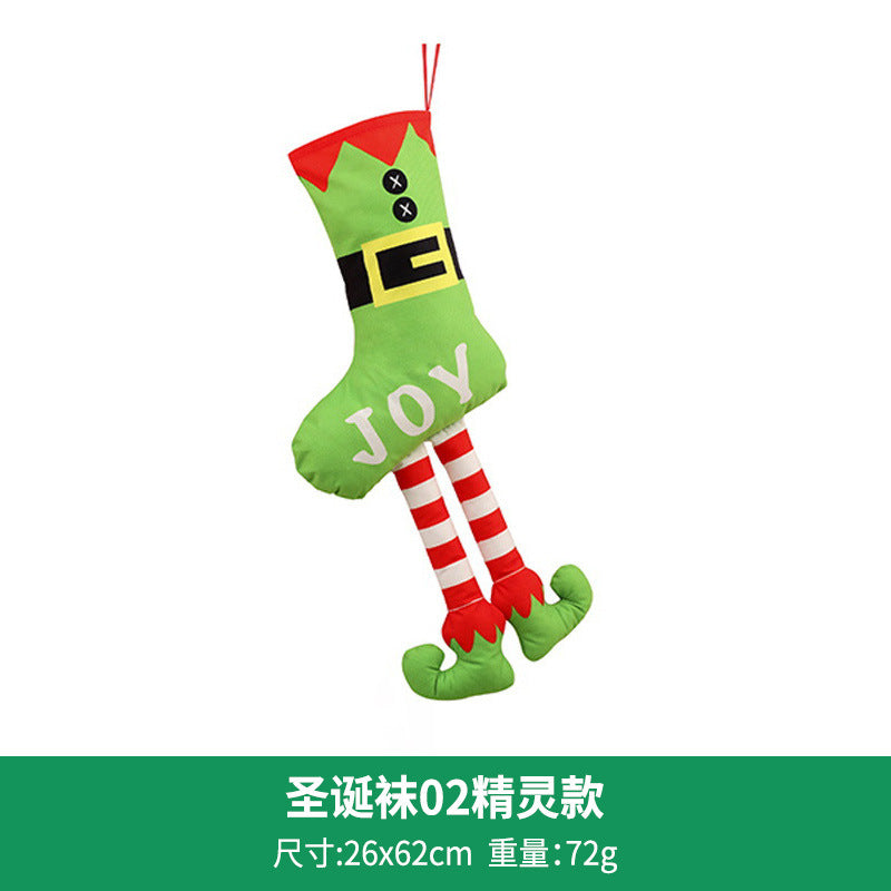 Cross-border creative long legs Christmas stockings ornaments new Christmas tree decoration pendant shopping window Christmas layout props