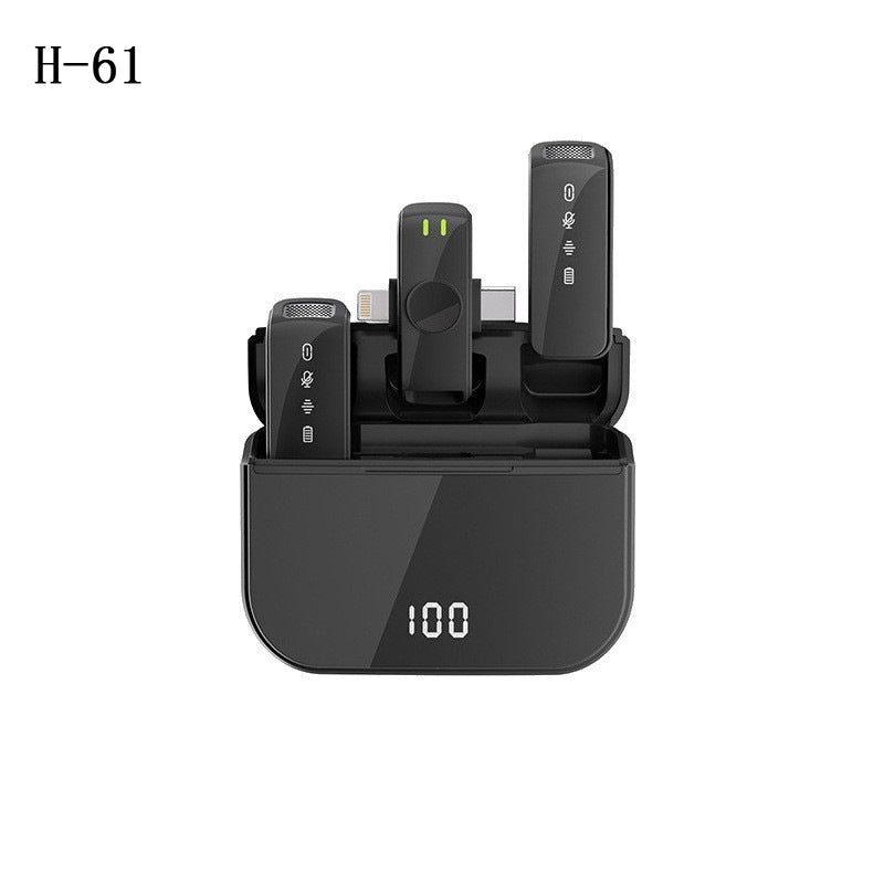Wireless collar clip microphone new H65 three-in-one dual-microphone mobile phone computer live Bluetooth Mini radio microphone