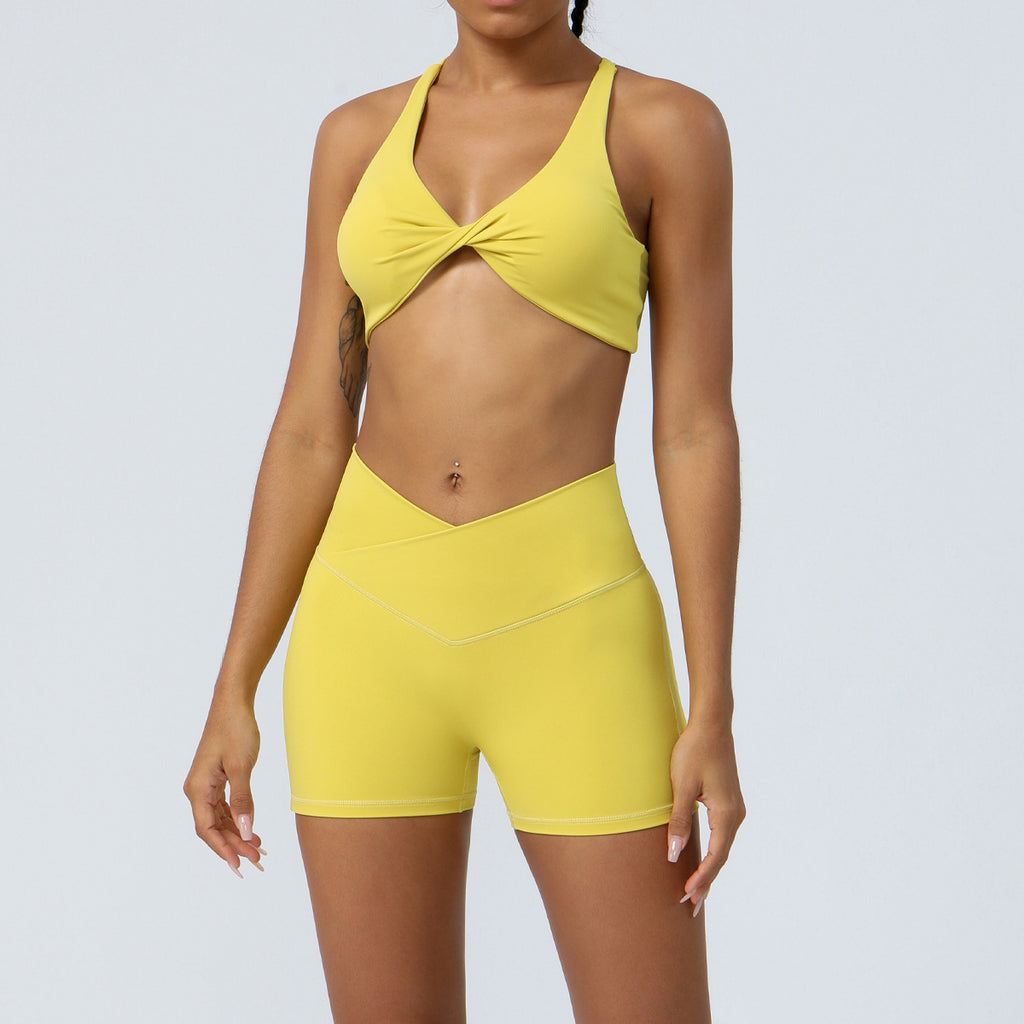 Cross-border European and American yoga clothes suit high waist hip lift running fitness clothes suit tight yoga exercise suit suit women