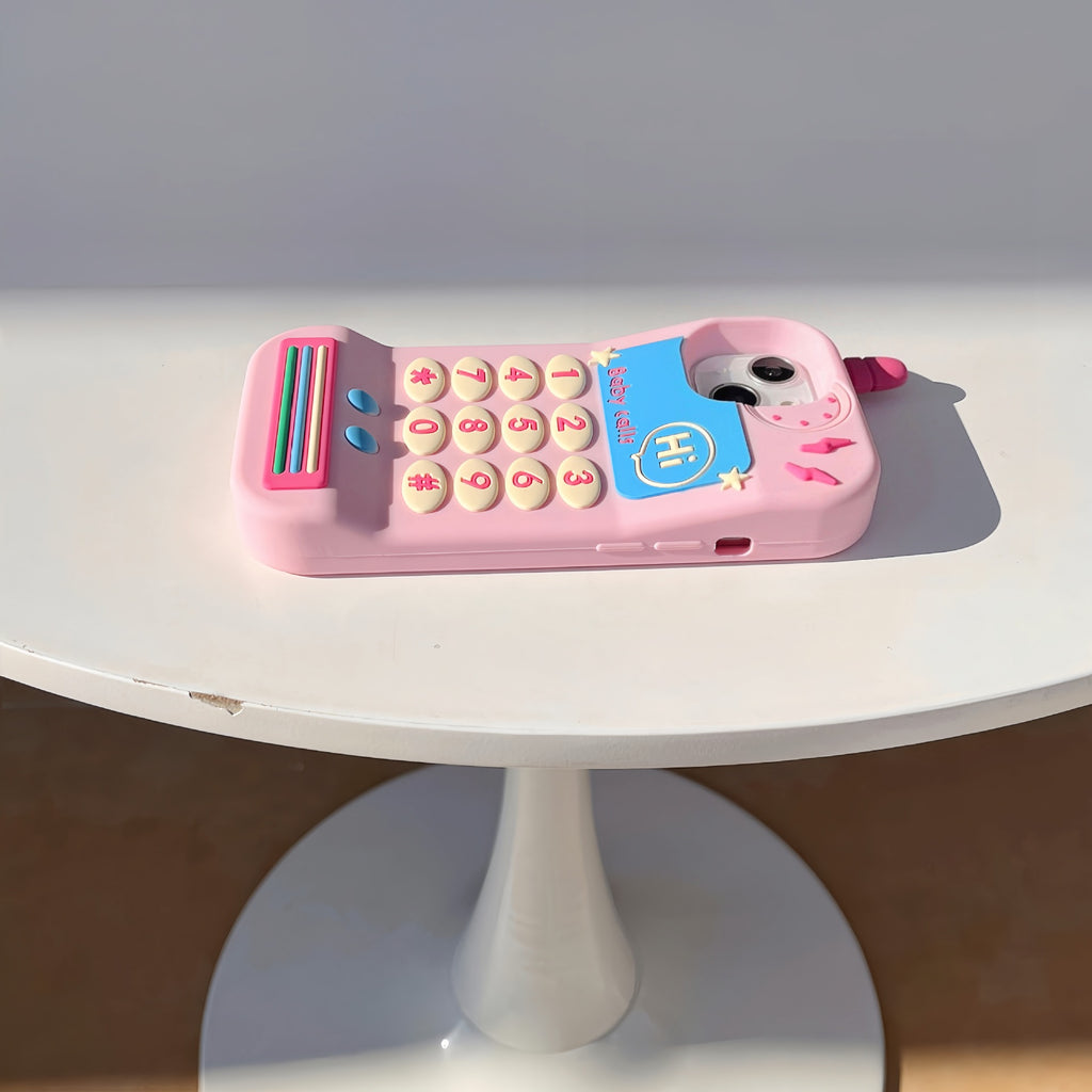 Suitable for Apple 15pro pink cellular phone phone case iphone14/13/12 girl silicone 3D cute