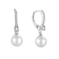S925 Sterling Silver Pearl zircon earring ear clip earrings eardrops women's foreign trade cross-border jewelry silver accessories processing