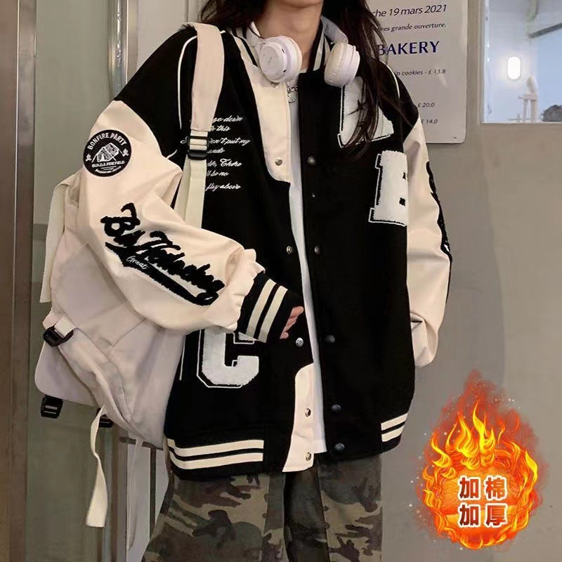 American baseball jacket for women 2022 Spring and Autumn New Korean style all-matching embroidered loose student top ins fashion brand