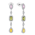 ins style light luxury jeweled earrings earrings S925 sterling silver earrings ear hanging foreign trade cross-border jewelry silver accessories processing