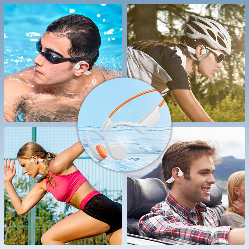 Cross-border swimming headset listening music with 32G memory long endurance bone conduction wireless Bluetooth headset