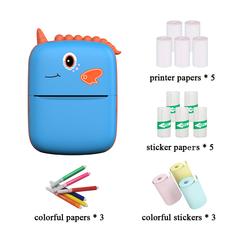 Cross-border new A8 mini-portable printer Bluetooth connection ink-free thermal printing label printing gift wholesale