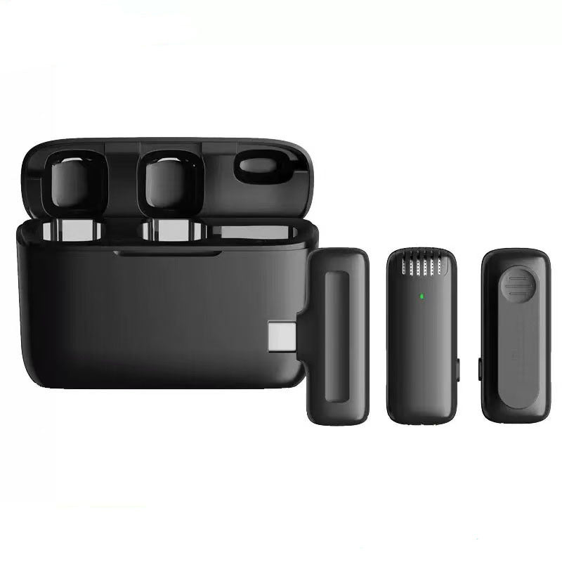 Popular J13 wireless collar clip microphone 2.4G radio noise reduction microphone live broadcast J11 one to two with charging warehouse