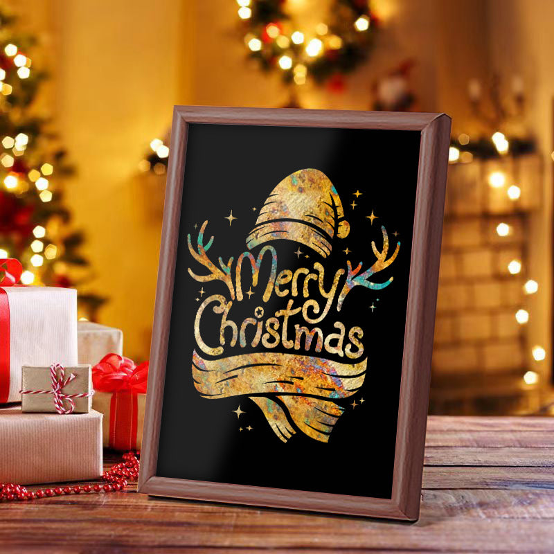 Christmas decorative painting non-heritage burning foil painting baked gold foil DIY non-heritage burning foil painting material package handmade movable burning foil
