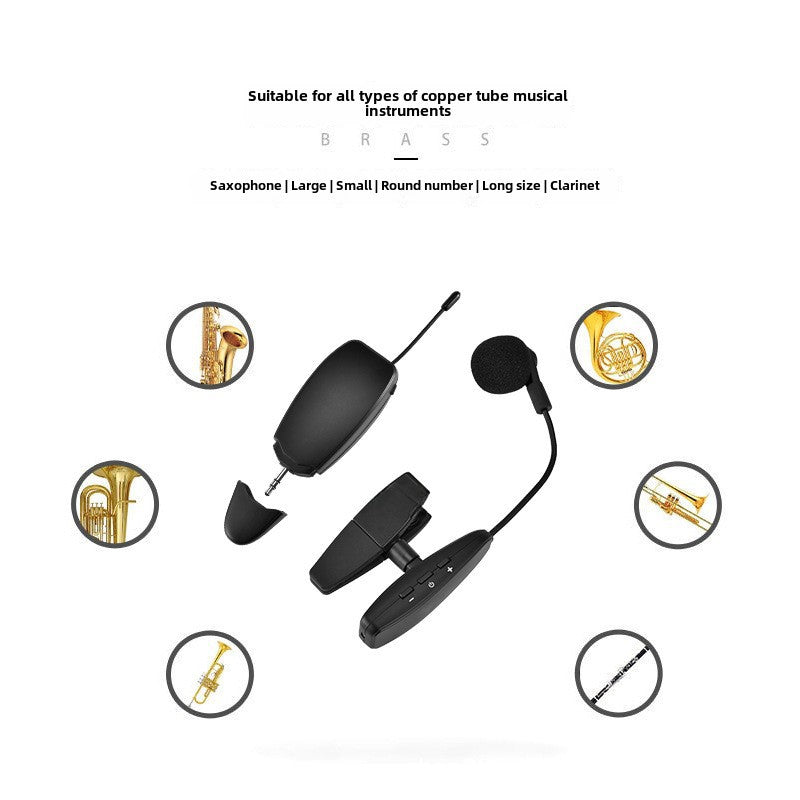Musical instrument performance pickup U band microphone outdoor stage use musical instrument microphone saxophone dedicated wireless microphone