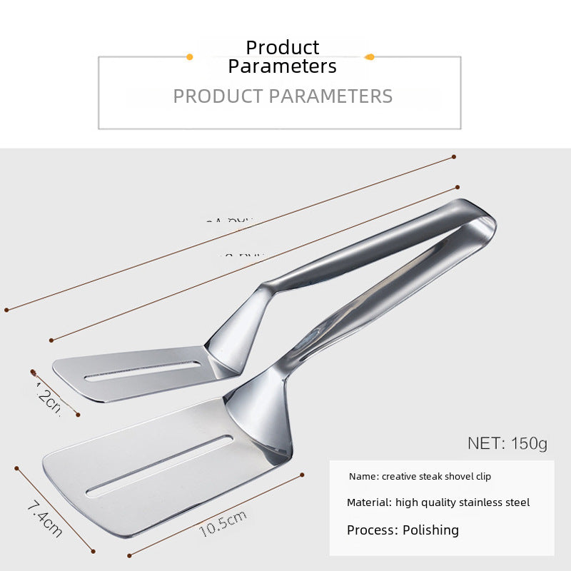 HS fried steak special clip 304 stainless steel kitchen food food clip grilled fillet steak bread clip barbecue clip