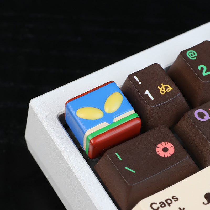 Yeyuan family crayon Xiaoxin unique keycap resin cross mechanical key cap cute single 3D Three-Dimensional Key cap