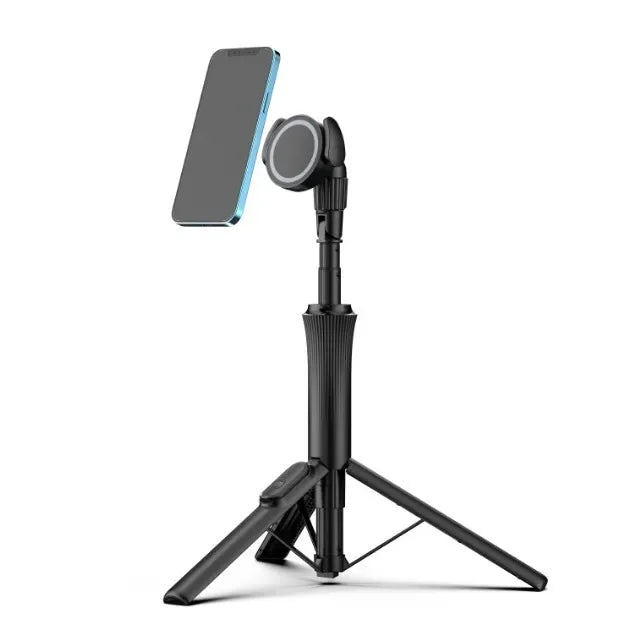 2024 New Bluetooth floor magnetic selfie stick mobile phone holder outdoor anti-shake PTZ