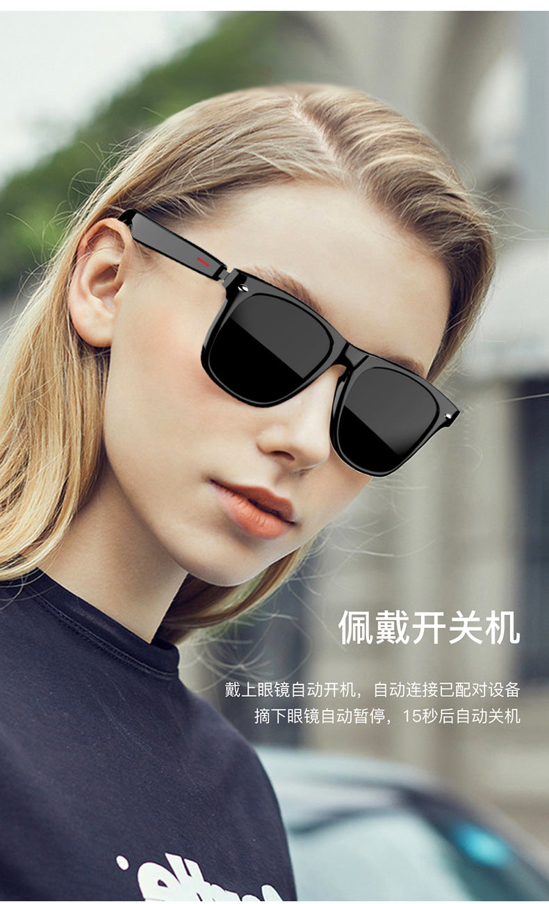 Cross-border new arrival E10 smart glasses sun glasses black technology callable music Bluetooth glasses audio glasses