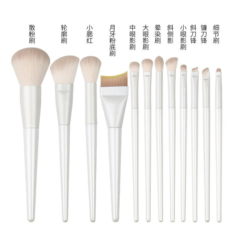 New 9 PCs wooden handle makeup brushes makeup brushes brown beauty tools suit beginner makeup brush