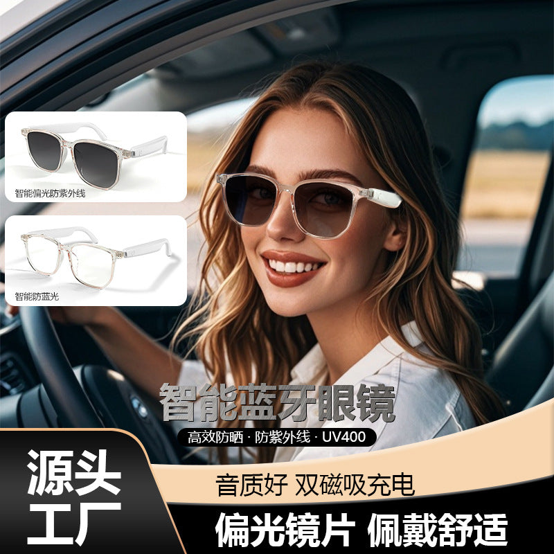 Smart Bluetooth Sunglasses – Polarised, Anti-Blue Light & Replaceable Lenses