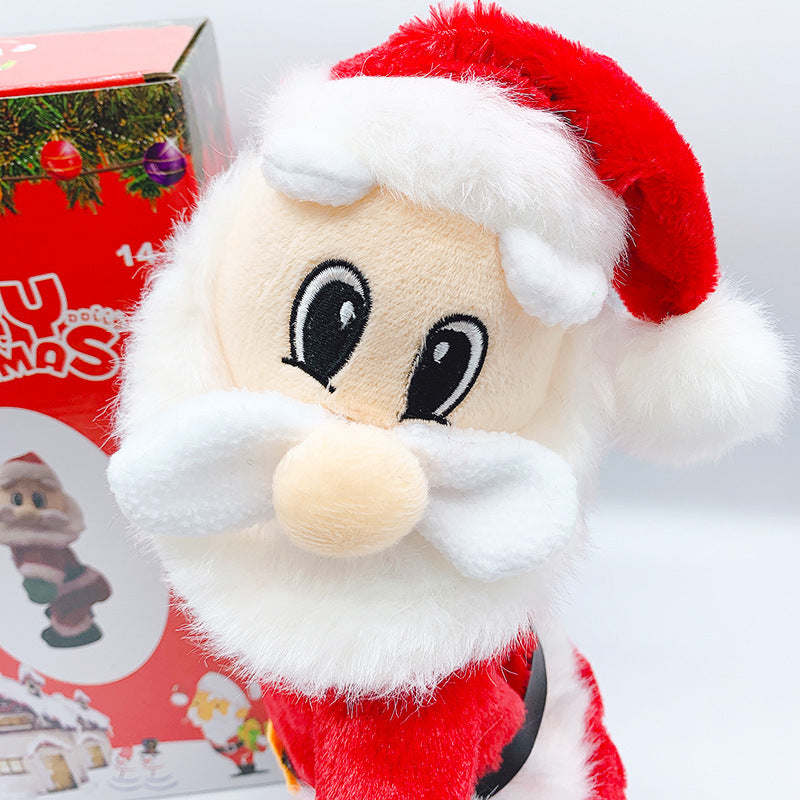 Christmas electric butt shaking Santa Claus toy plush electric Christmas cute toy hip shaking Santa Claus