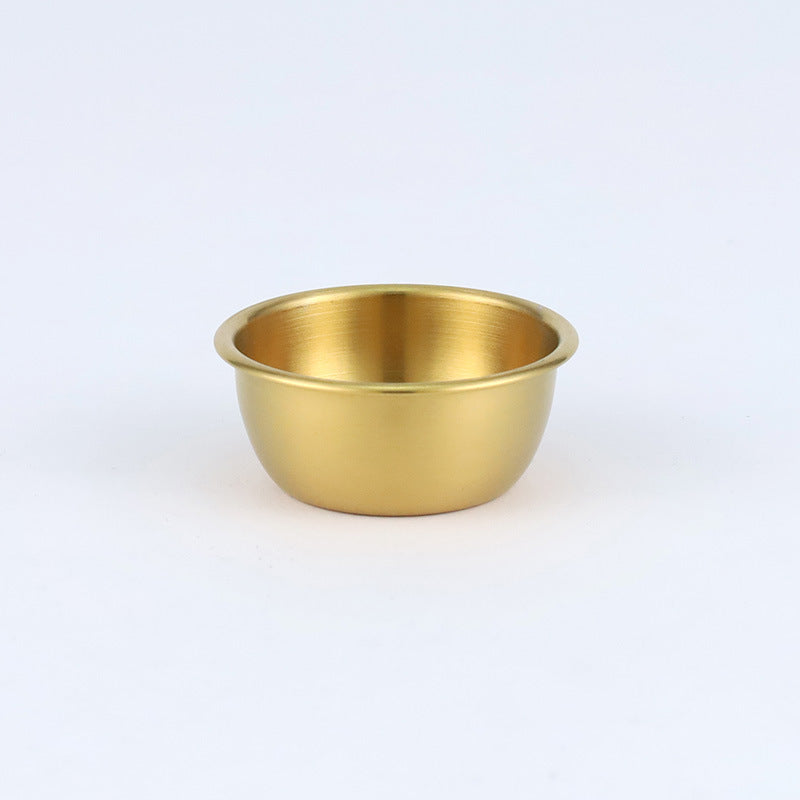 Cross-border 304 stainless steel sauce cup with silicone cover sauce cup outdoor portable tomato salad seasoning saucer dish