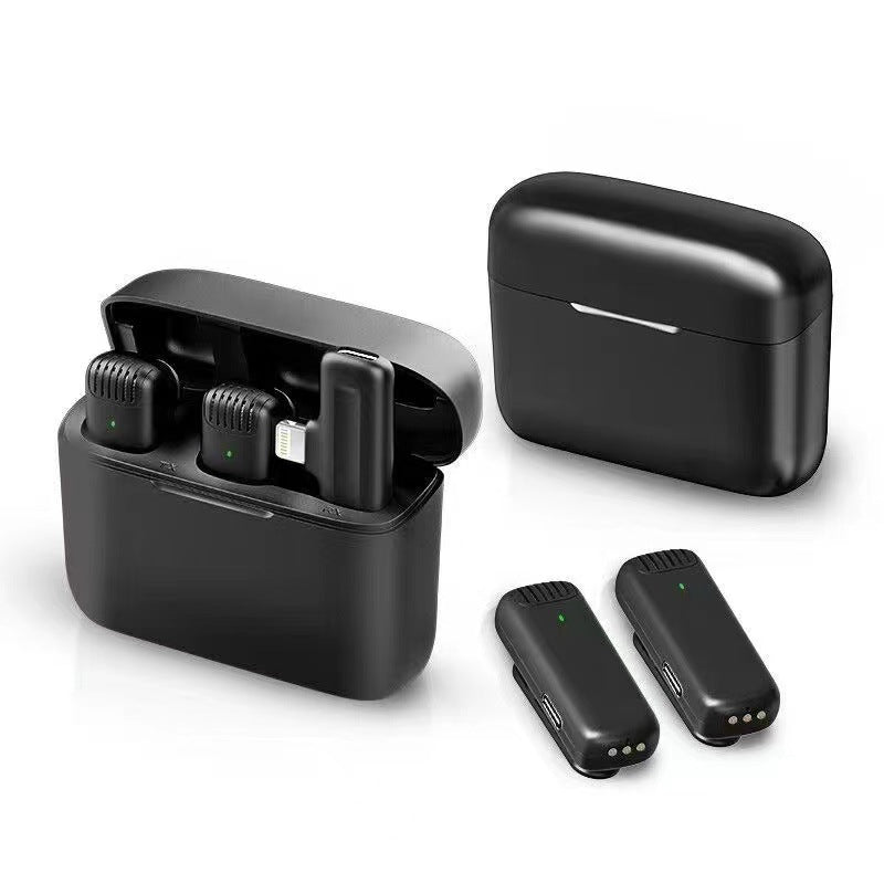 Popular J13 wireless collar clip microphone 2.4G radio noise reduction microphone live broadcast J11 one to two with charging warehouse
