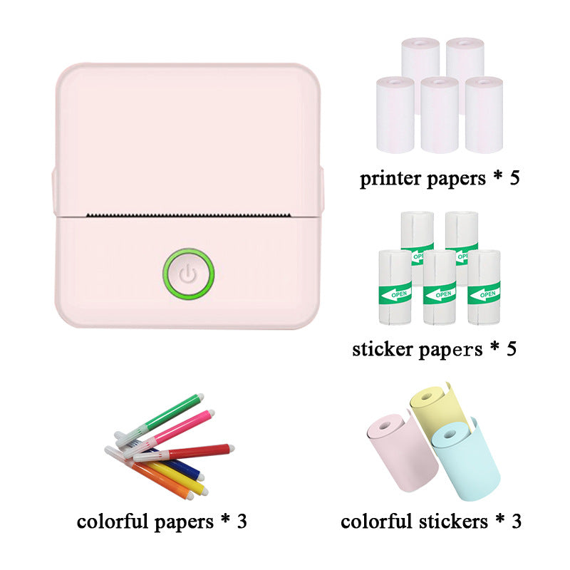 Cross-border mini Bluetooth wrong printer convenient thermal label printer document pocket mini printing wholesale