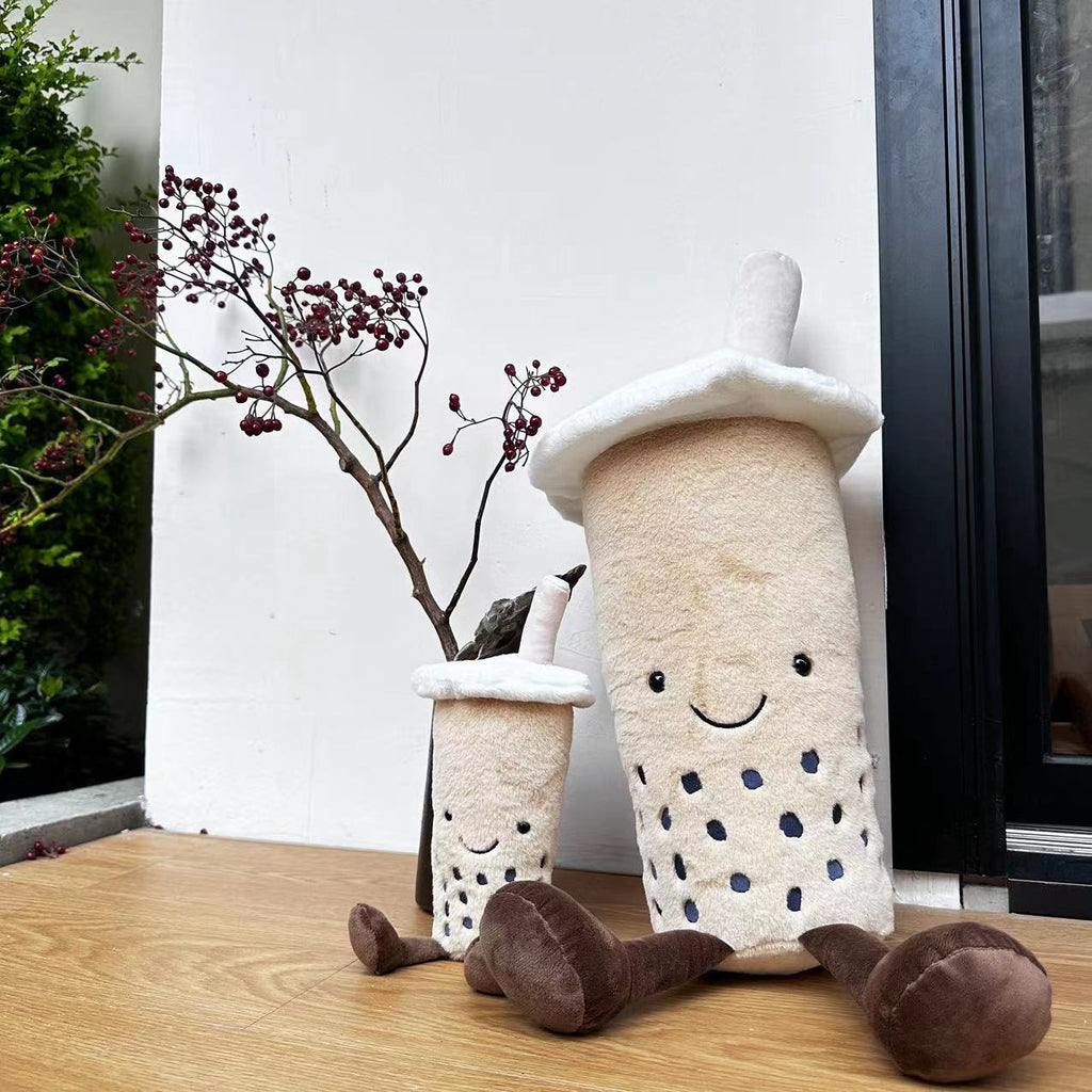 Fun JC Cup bubble tea Nordic funnny and creative drink plush toy cute pillow figurine doll men